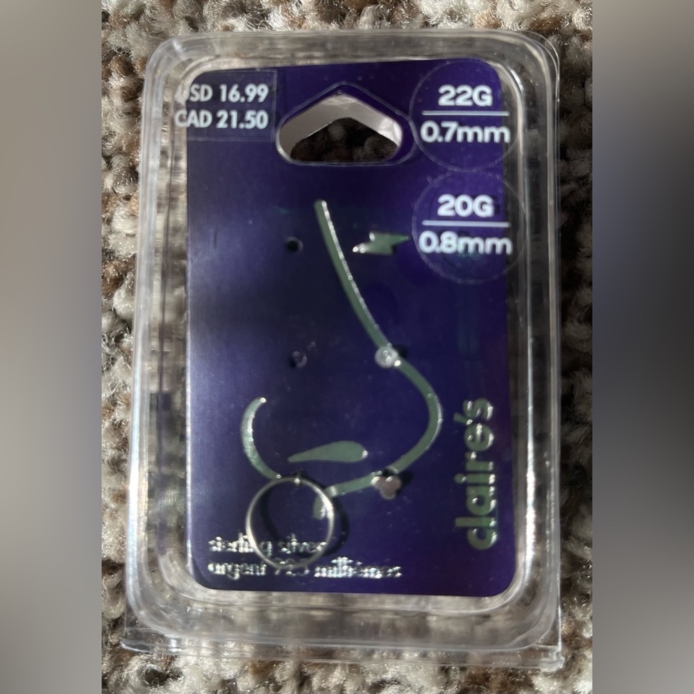 Sterling silver nose rings